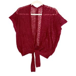 Girl Core Burgundy Wrap Knit Top